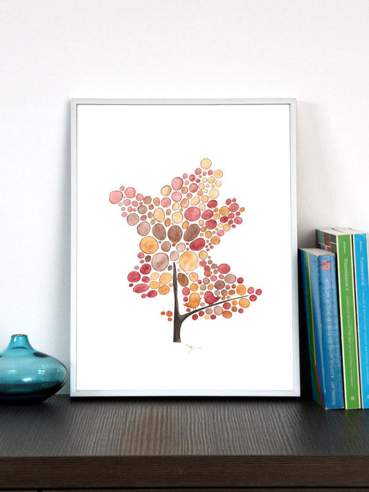 OVAL LEAFED TREE art print