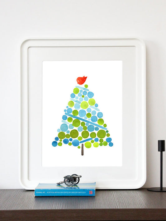 TRADITIONAL CHRISTMAS TREE art print