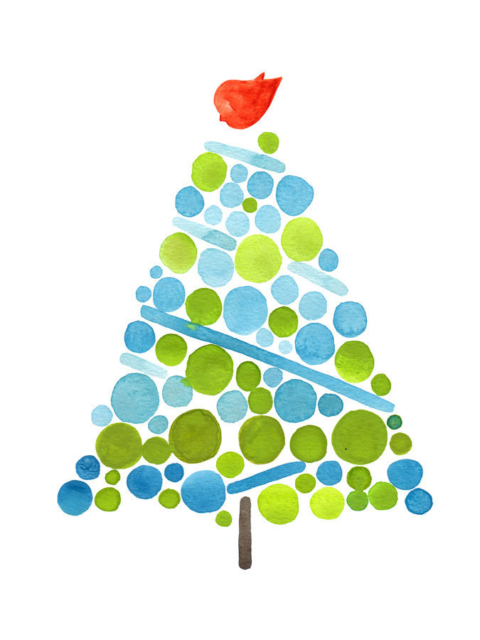 TRADITIONAL CHRISTMAS TREE art print