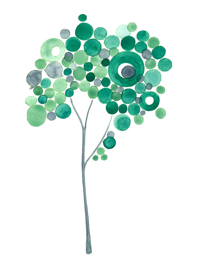 YOUNG TURQUOISE TREE art print