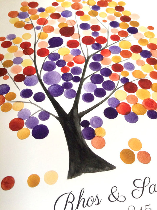Wedding Guest Book Tree print