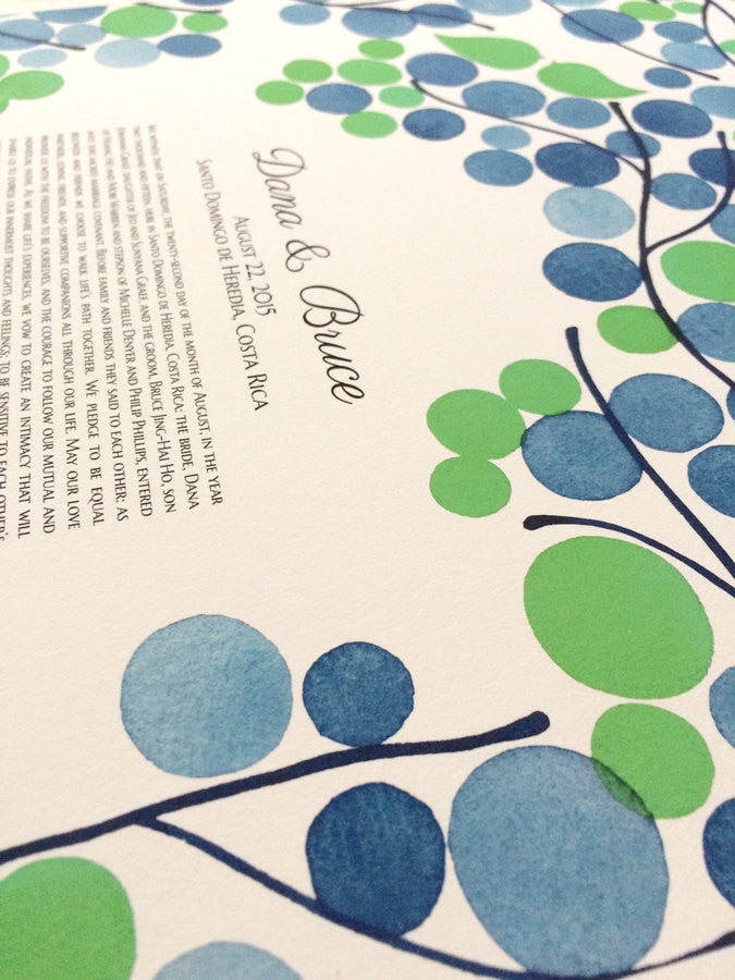 Ketubah print - Heavy Branches