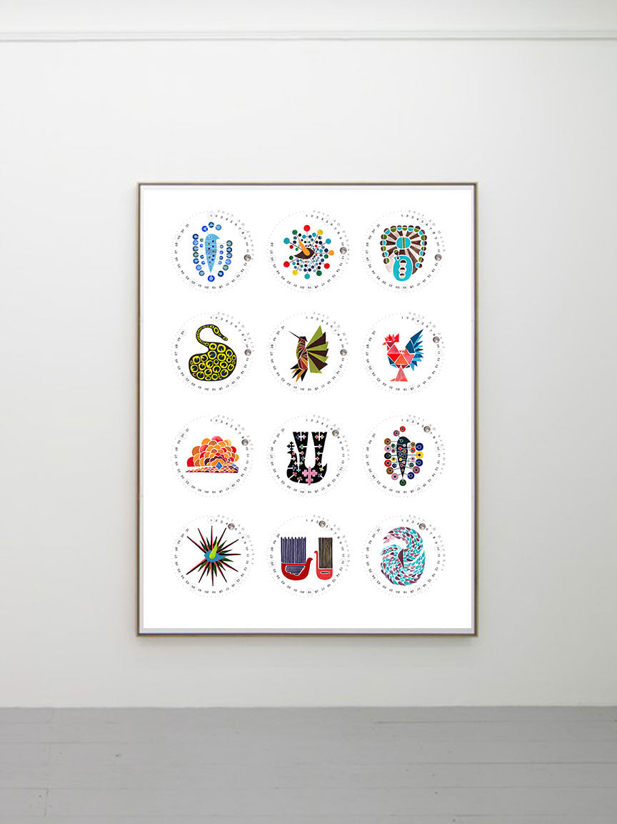 Round Style Wall CALENDAR 2017