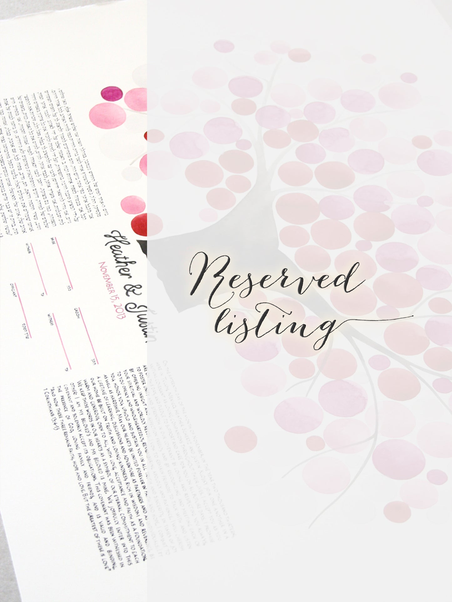 Ketubah Papercut - Reserved Listing for Lauren C