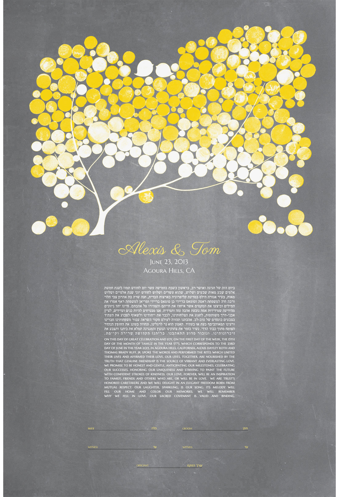 MODERN KETUBAH YELLOW BLUSH - Reviewed by Alexis Roth