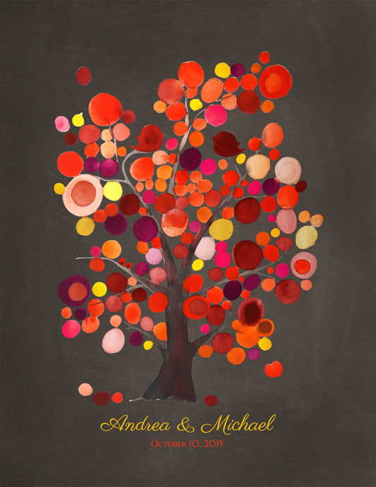 Rustic Wedding Guest Book SCARLET OAK TREE - Reviewed by Andrea Wilkerson