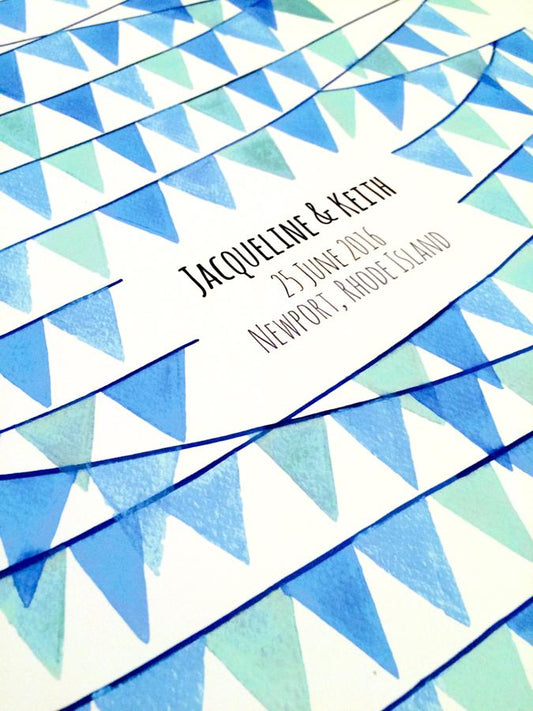 WEDDING GUEST BOOK PENNANTS FLAGS - Reviewed by Beth Mineo