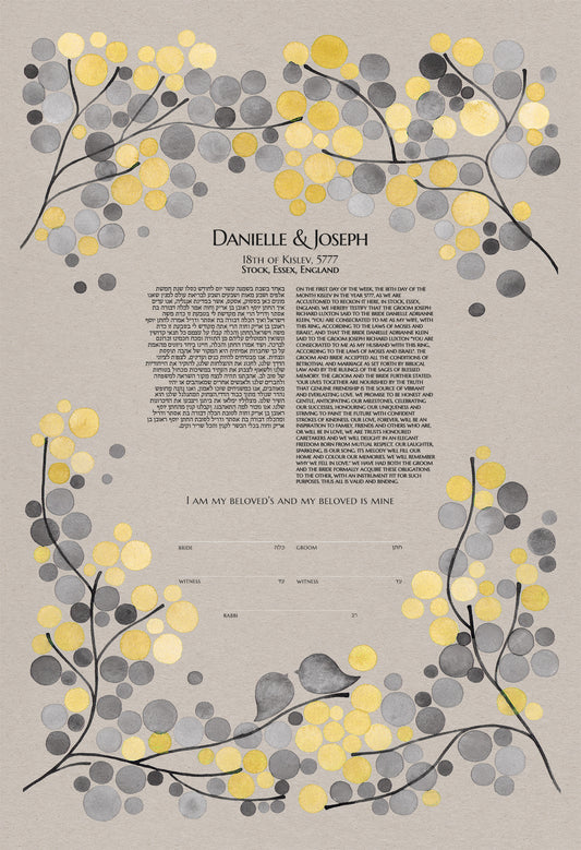 MODERN KETUBAH FLORAL BRANCHES - Review by Danielle Klein