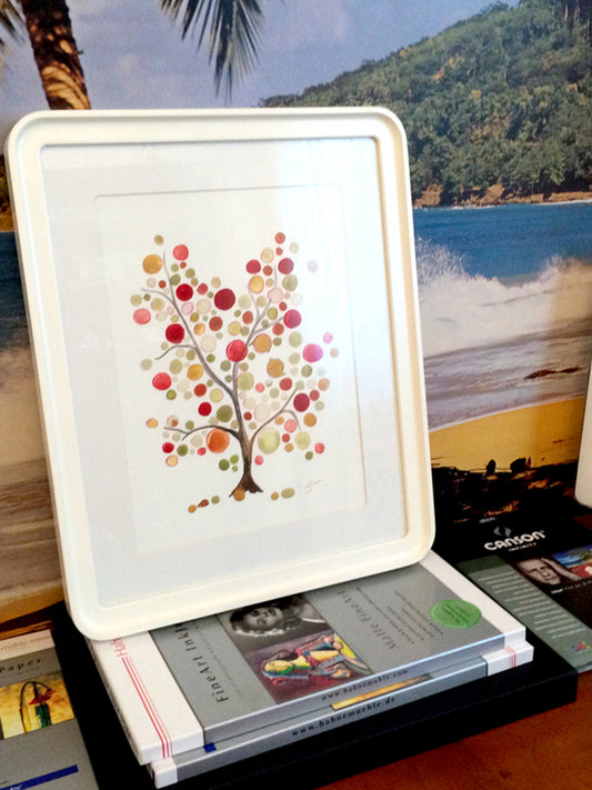 Tree of life watercolor painting print by Genu B of OnceUponaPaper