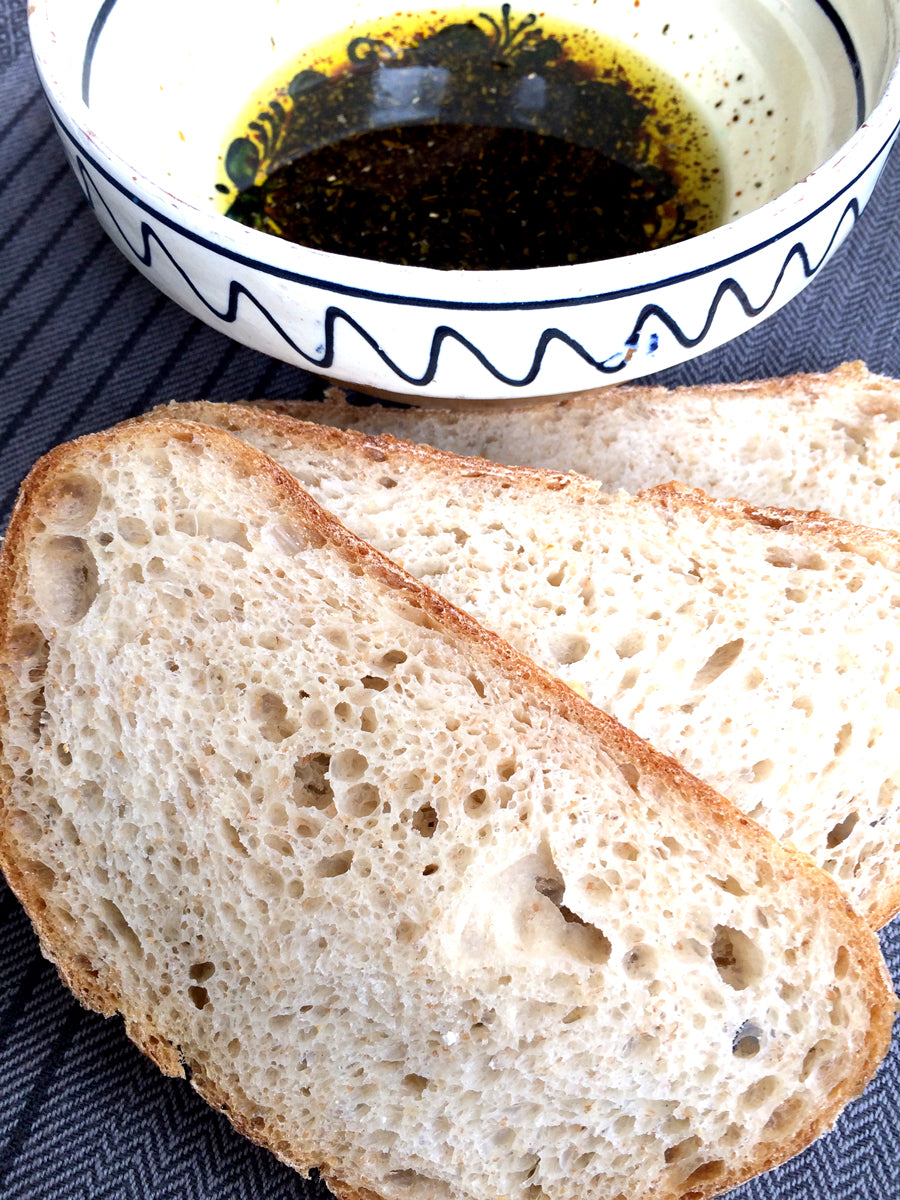 Sourdough bread and olive oil < such a treat!
