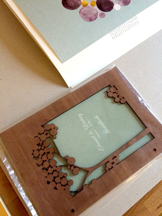 wood wedding album