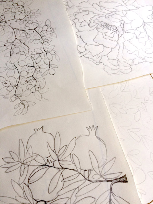 ketubah design sketches 