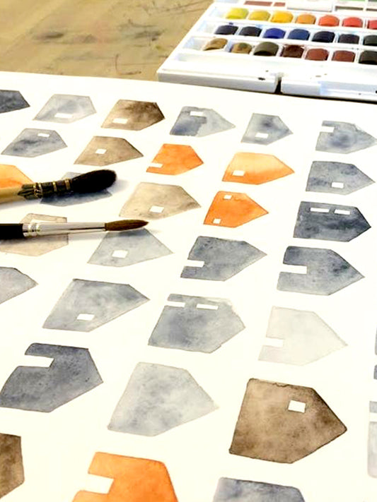 Painting day in our studio OnceUponaPaper