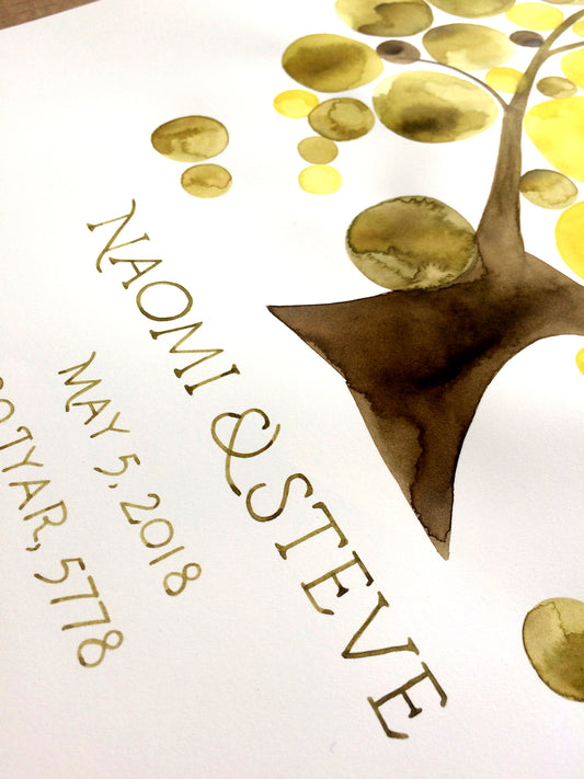 Yellow guest book original painting