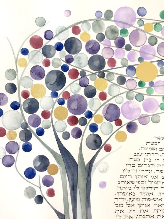 Four Seasons Custom Ketubah Commission