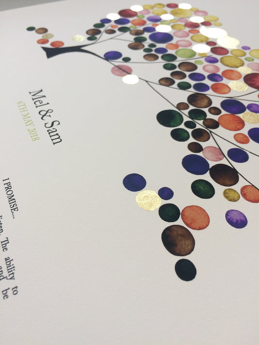 Gold Ketubah Anniversary Vows