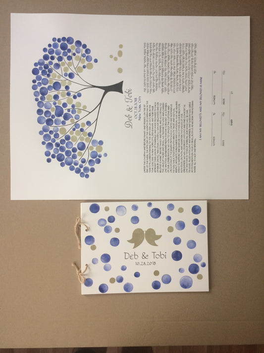 Ketubah and wedding album matching set