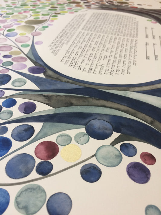 Mixed text layout ketubah