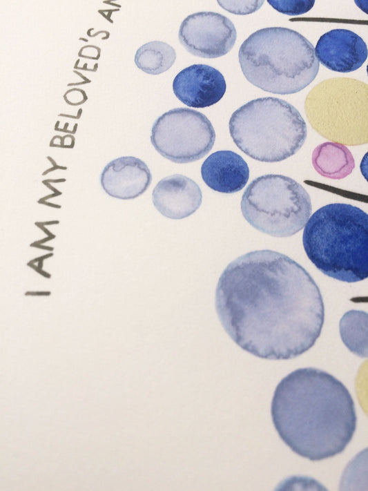 Watercolor beloved ketubah