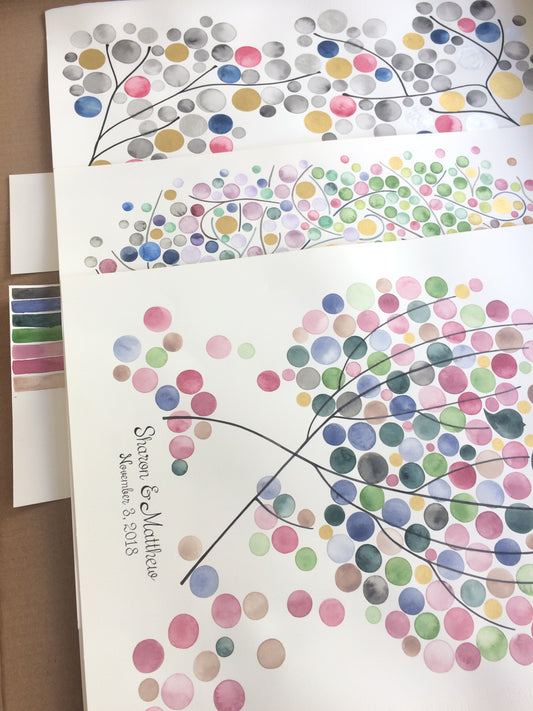zipping ketubah project in our studio