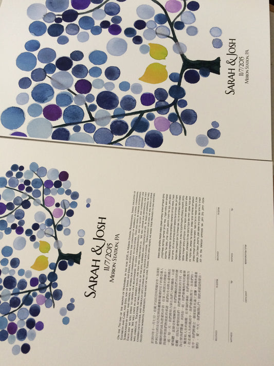 ketubah guest book print