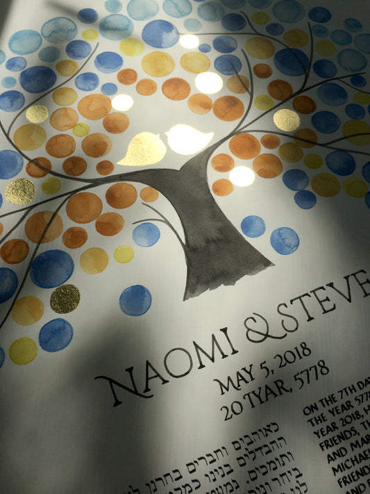 Glowing Ketubah painting