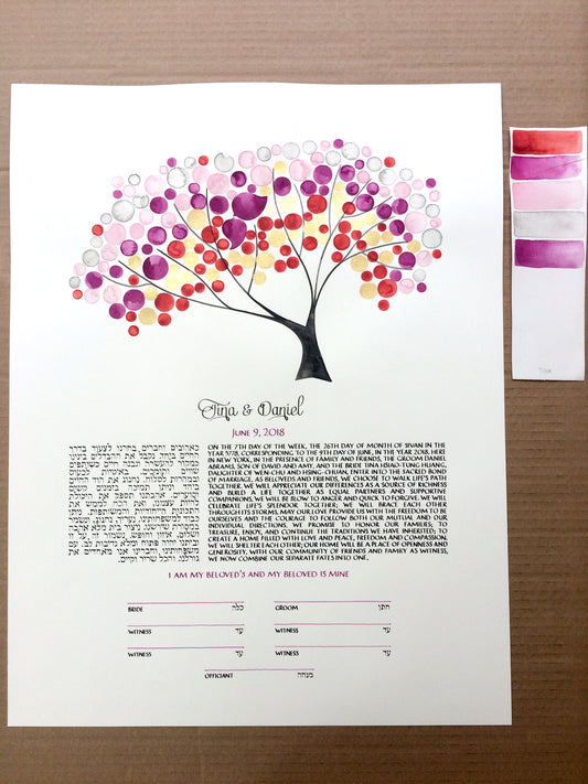 Custom watercolor ketubah