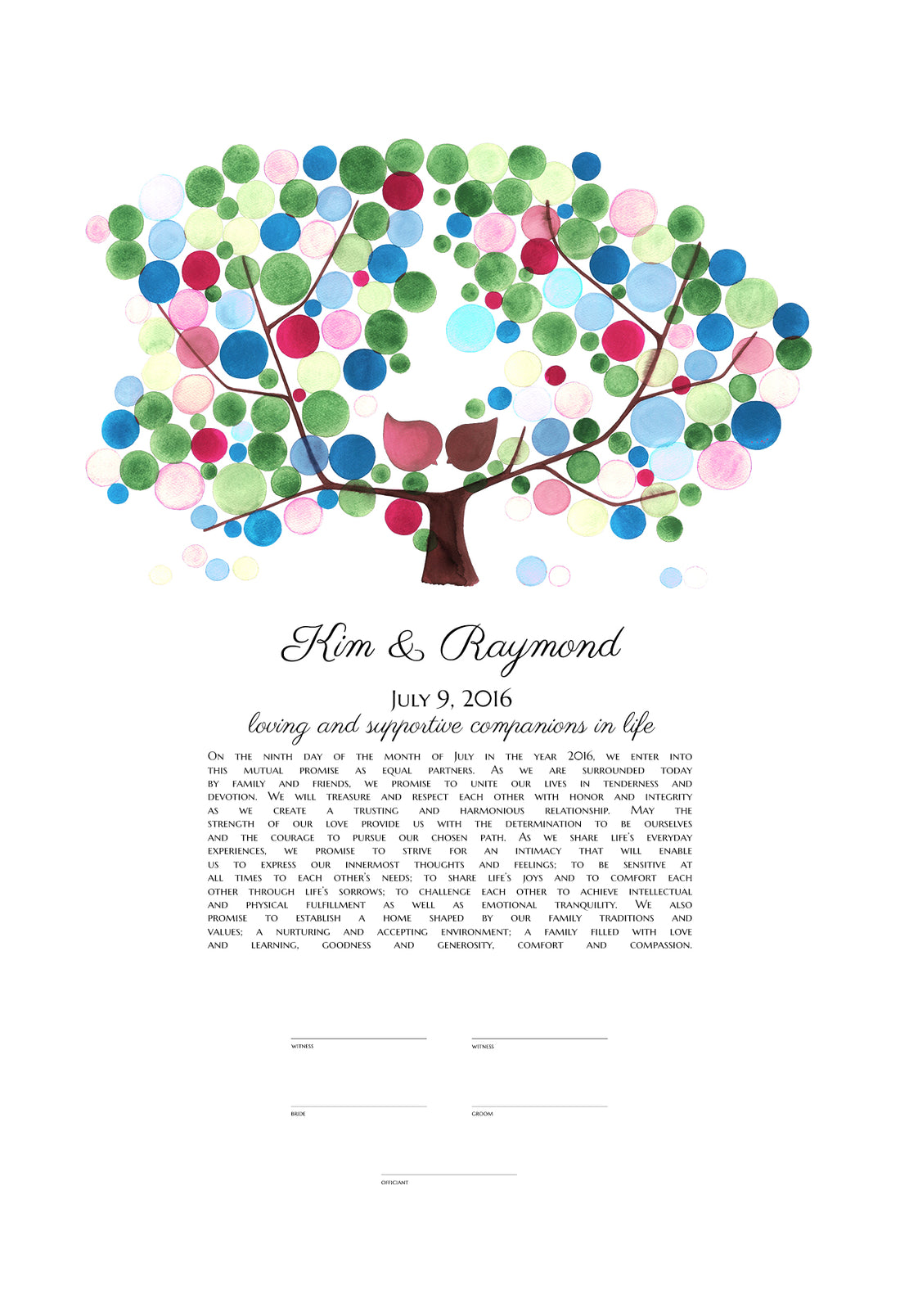 Personalized Modern Ketubah Giclée art work - Reviewed by Kim Feigin