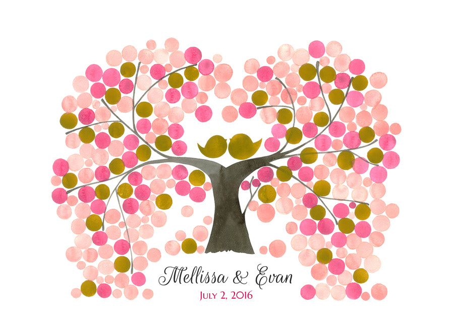 WEDDING GUEST BOOK INDIAN PEACH TREE - Reviewed by Mellissa Ruby