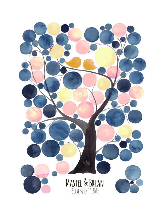 WEDDING GUEST BOOK ALTERNATIVE PRINT RIPE MANGO TREE - Reviewed by MASEY CHACON