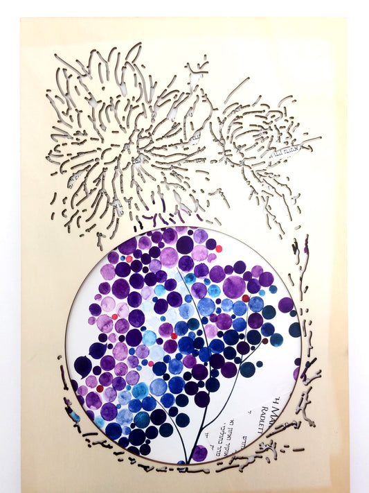 Gan Eden the lost memories of Adam and Eve - collage, print, ketubah parts, woodcut