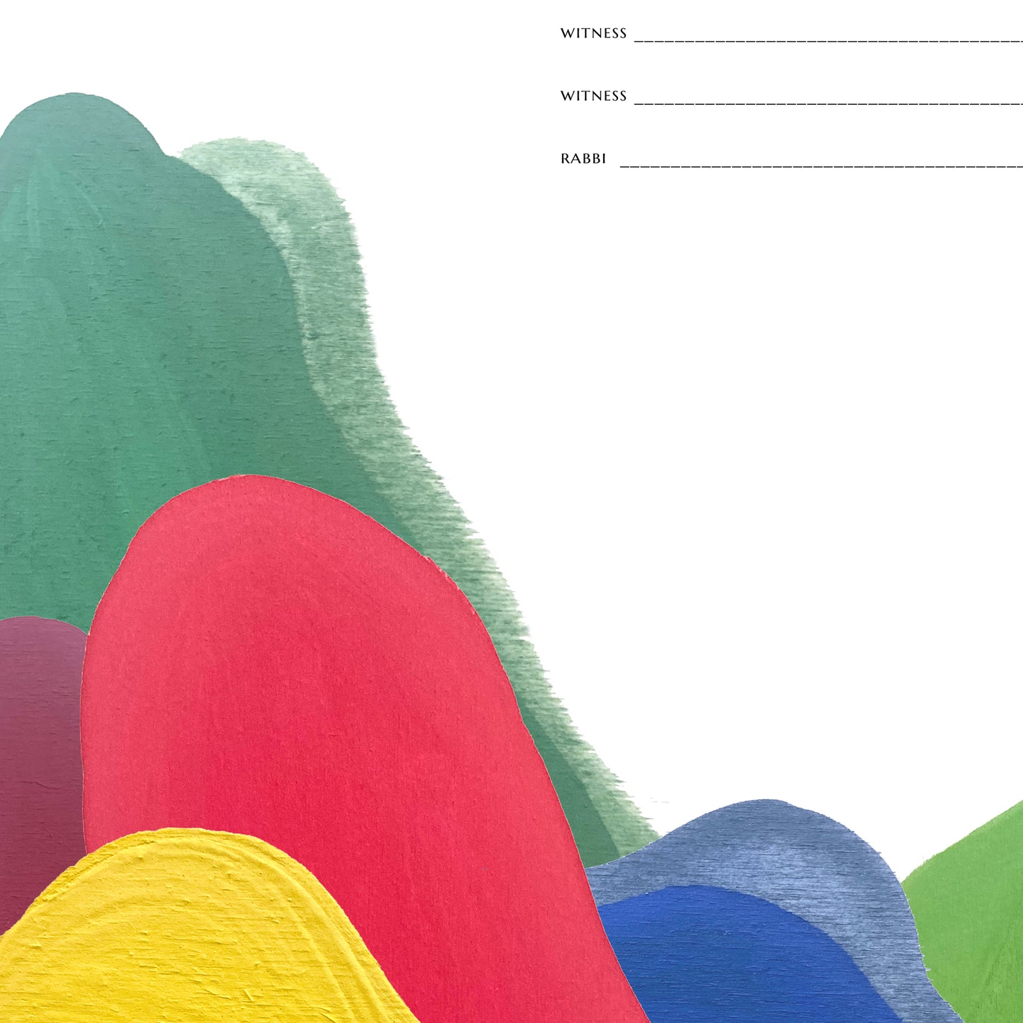 Rainbow Floating Magic Mountain Ketubah print