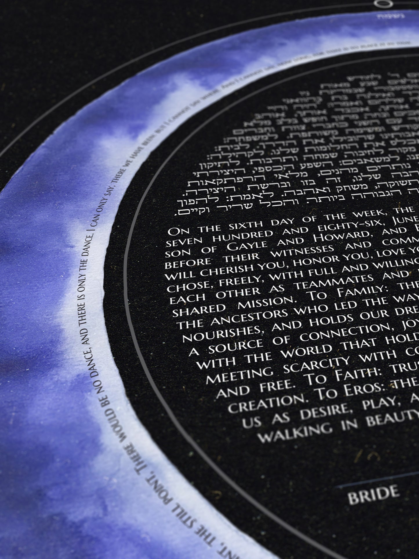 The Still Point of the Turning World Ketubah Print | Ancestral Skies Inheritance Celestial Covenant