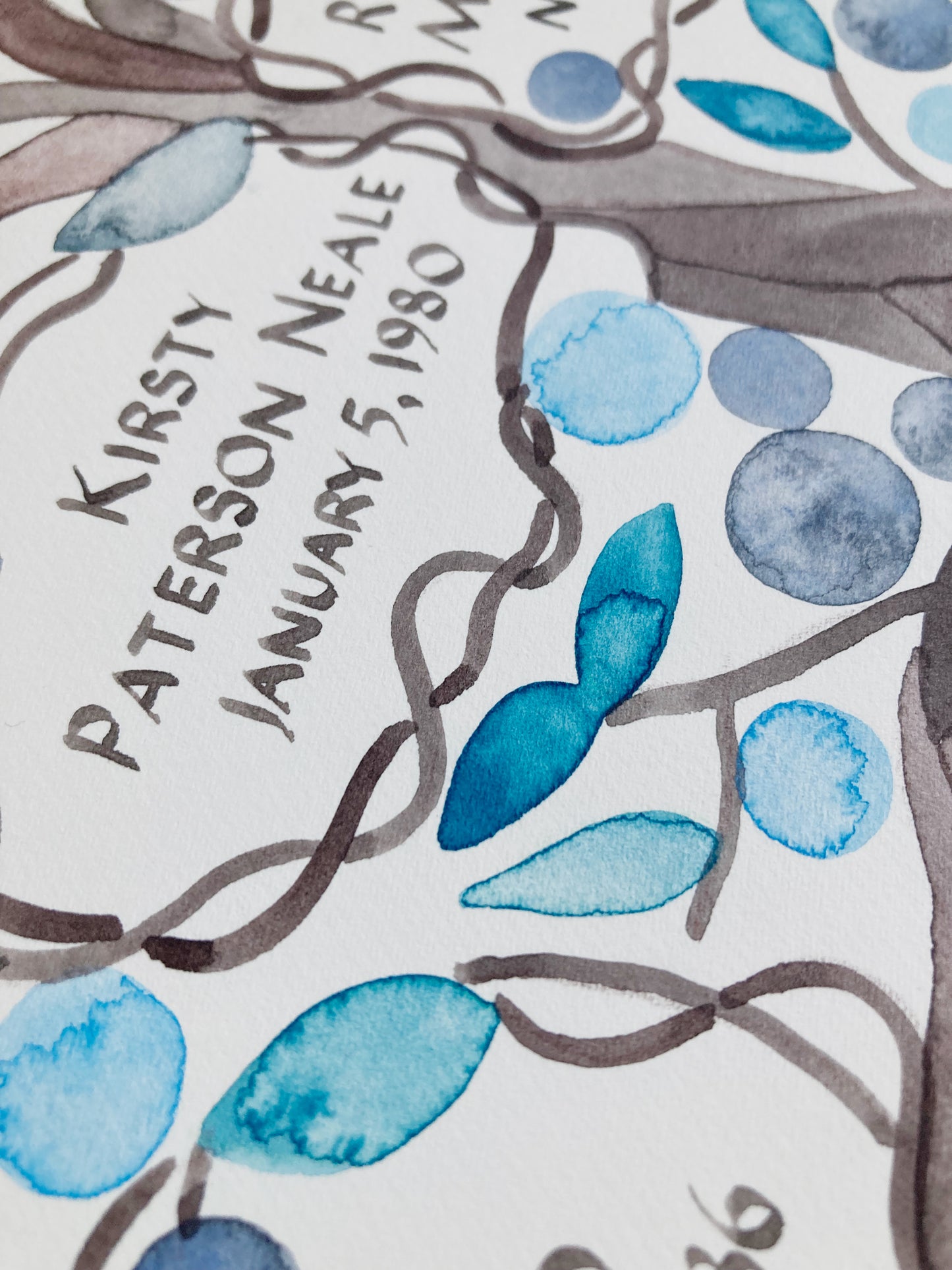 My Heritage Family Tree watercolor painting