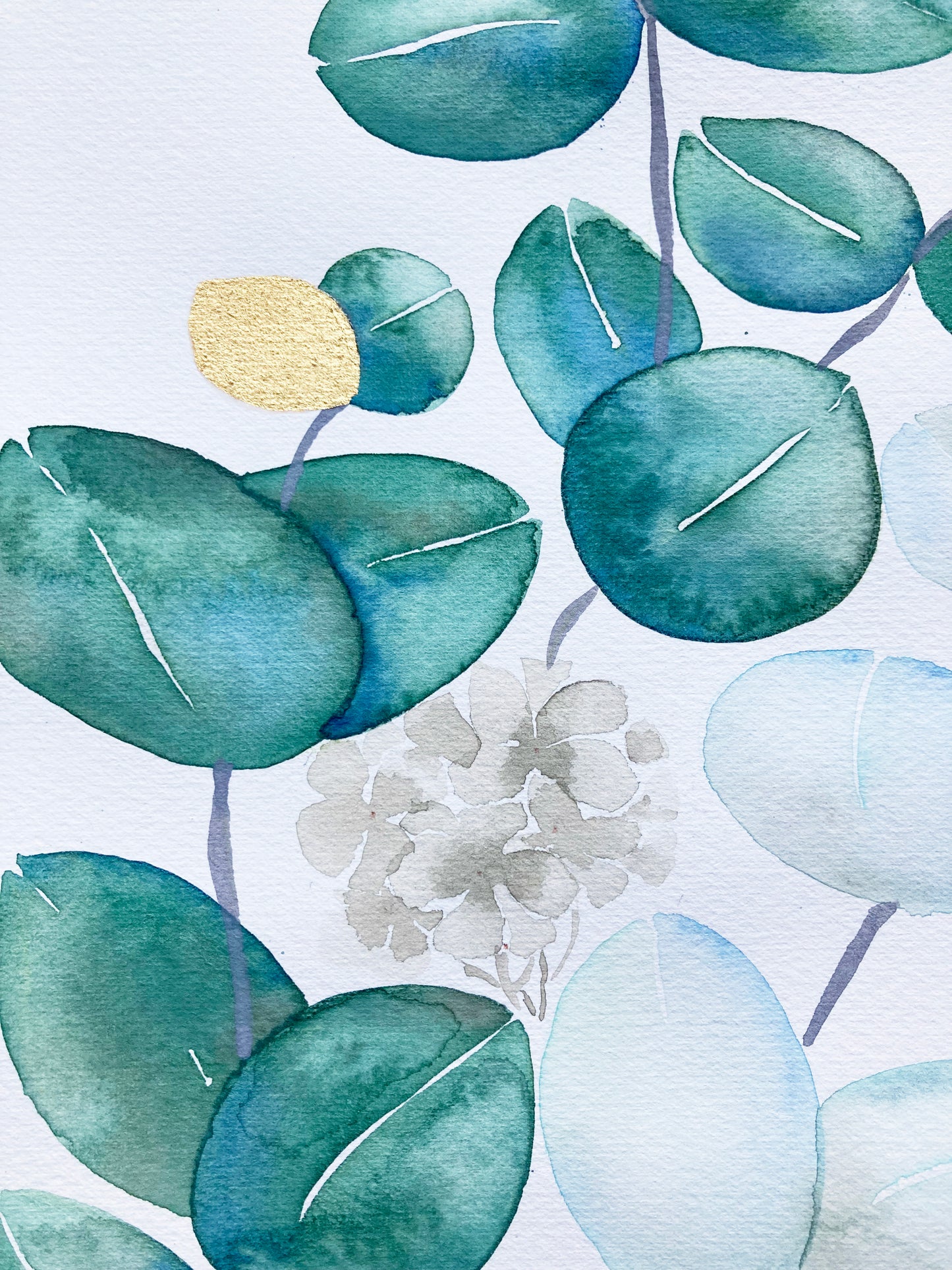 Eucalyptus & Gold Leaves Ketubah | Timeless Botanical Watercolor | Personalized Fine Art Jewish Wedding Certificate