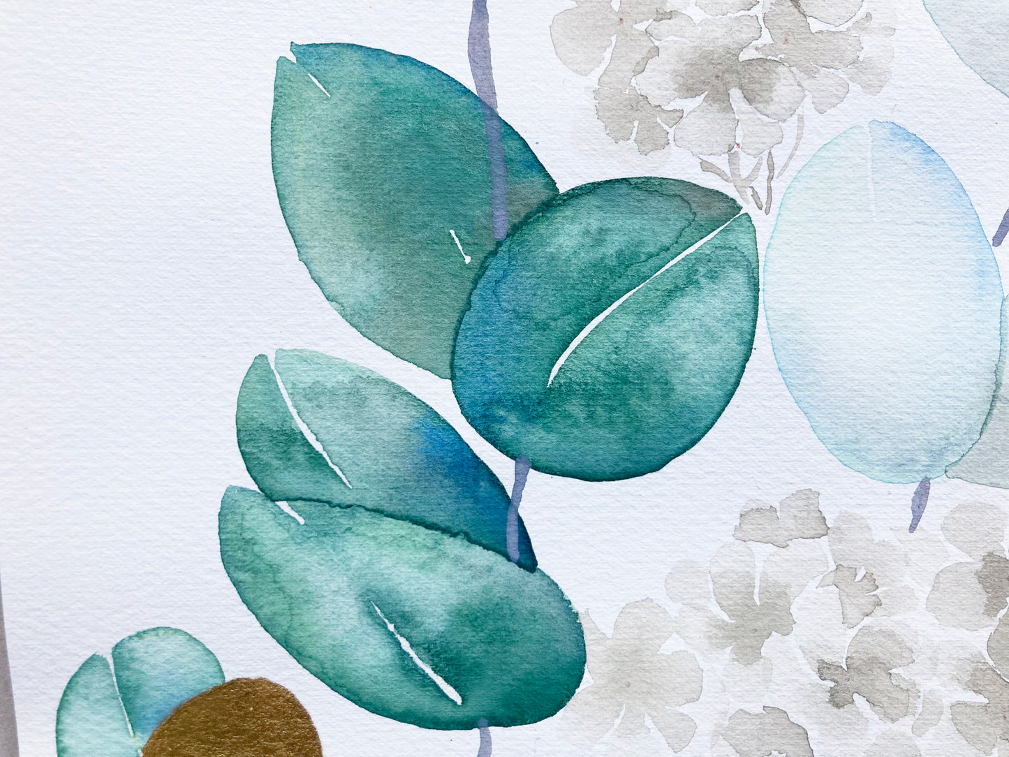 Eucalyptus & Gold Leaves Ketubah | Timeless Botanical Watercolor | Personalized Fine Art Jewish Wedding Certificate
