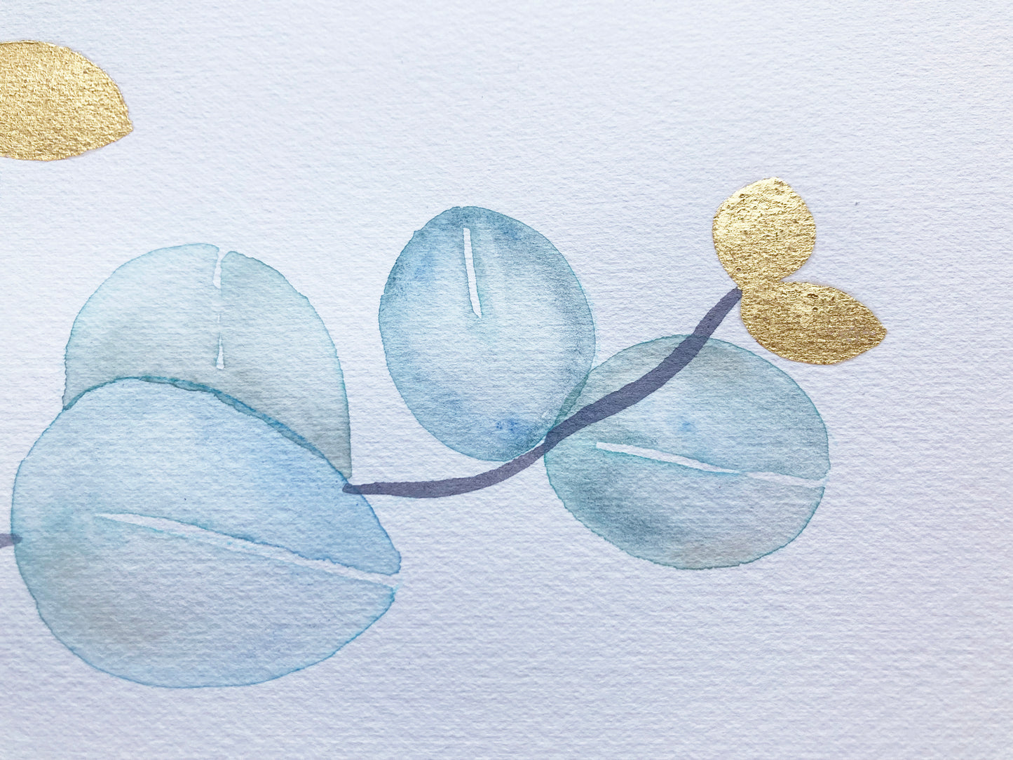 Eucalyptus & Gold Leaves Ketubah | Timeless Botanical Watercolor | Personalized Fine Art Jewish Wedding Certificate
