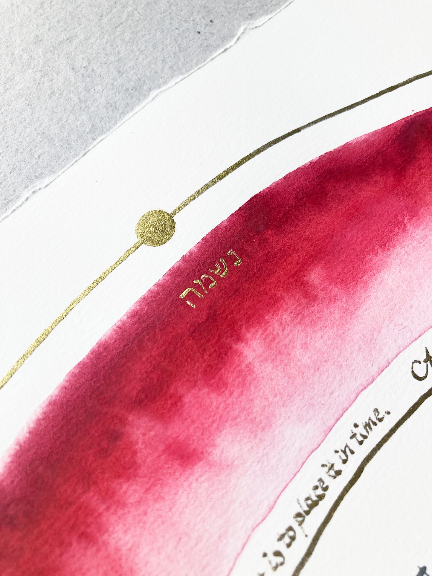 The Still Point of the Turning World Ketubah | Gold-Ringed Watercolor Skies Ancestral Inheritance Celestial Covenant