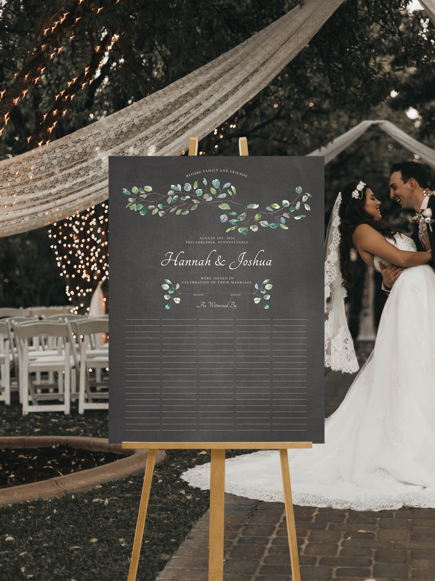 Greenery Twigs Quaker Marriage Certificate, Botanical Fine Art Print | Growth, Renewal & Enduring Connection | Timeless Wedding Keepsake
