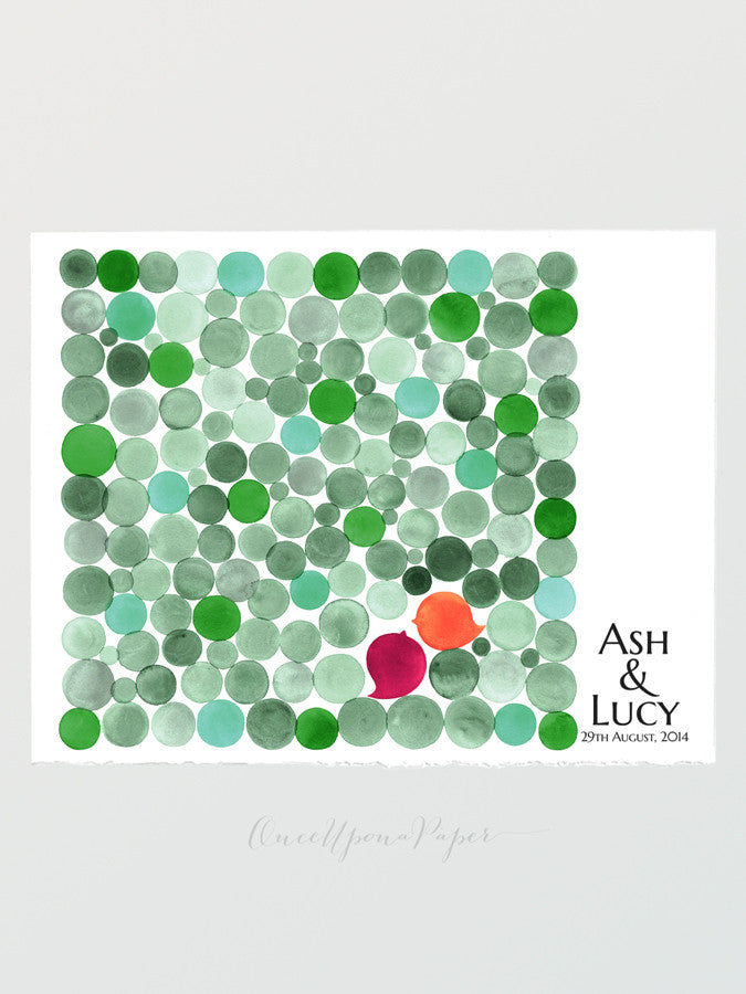 Wedding Guest Book art print - Penny Tiles