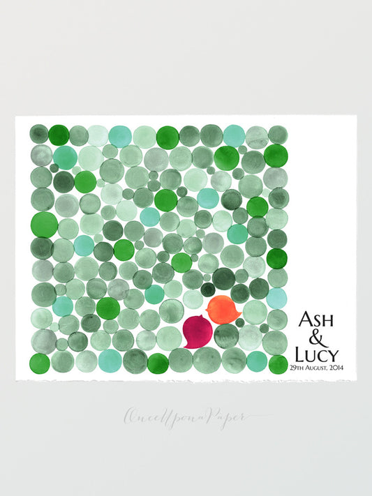 Wedding Guest Book art print - Penny Tiles