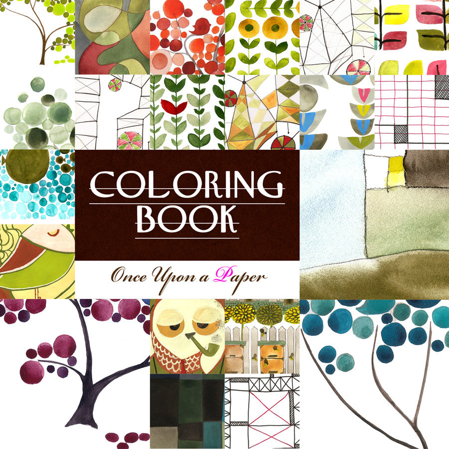 Printable Coloring Book by OnceUponaPaper