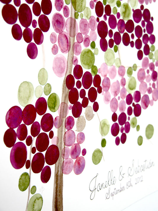 Rustic Wedding Guest Book Alternative GRAPE VINE ROSE