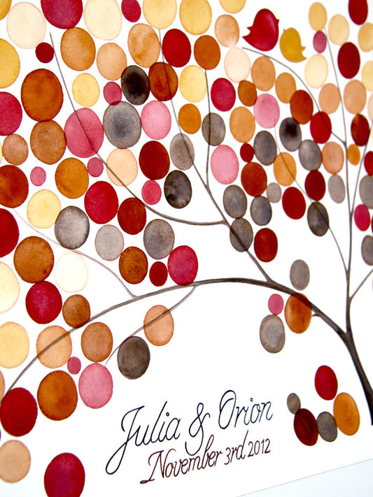 Unique Wedding Guest Book Alternative - 225 guest signatures Custom Signature rustic wedding guest book tree,  Our wedding Tree