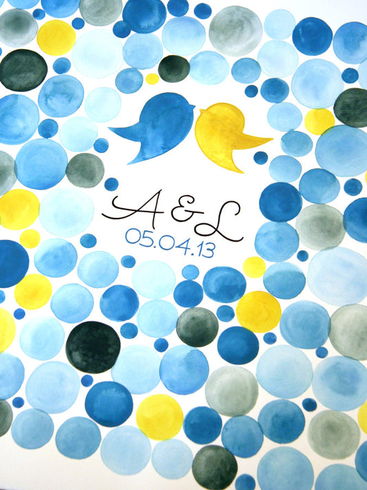 Personalized Wedding Guest Book Signature Orbs - 250 guest signatures Guest book alternative, wedding penny tiles, Stone watercolor
