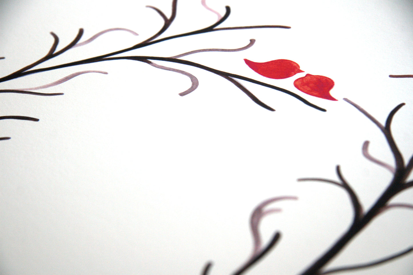 Fingerprint Wedding Tree - thumbprint ready love birds
