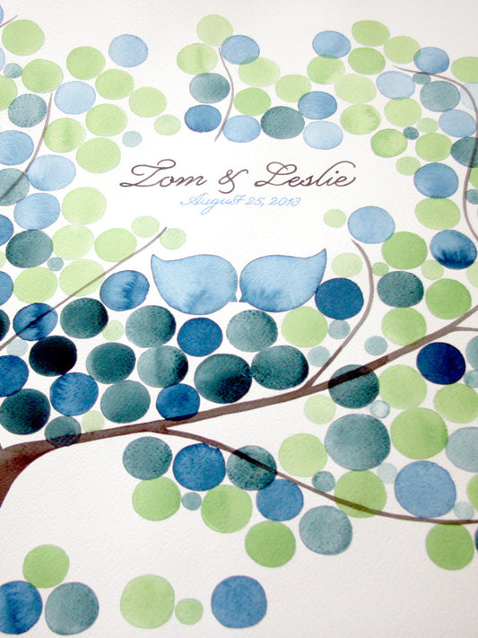 FRESH PECAN TREE  custom wedding guest book