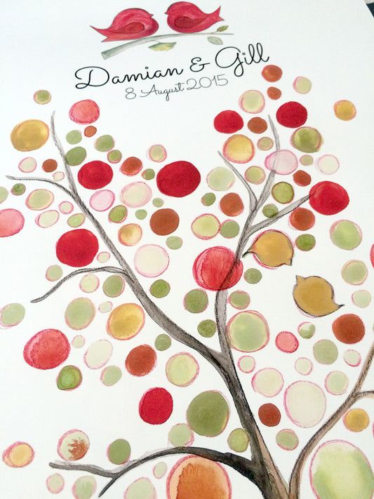 Wedding Guest Book Tree Alternative HAPPY GREENS