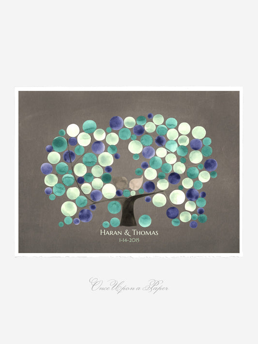 Rustic Guest Book Alternative print ANNA APPLE TREE