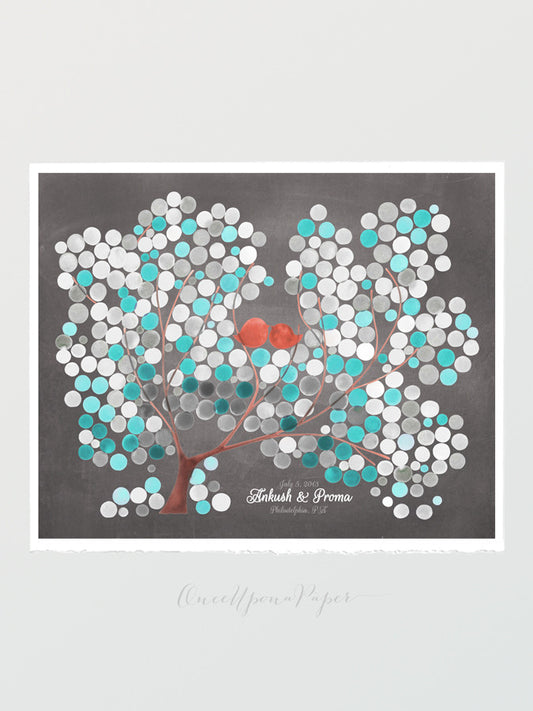 Wedding Guest Book Tree Gift WATER OAK TREE